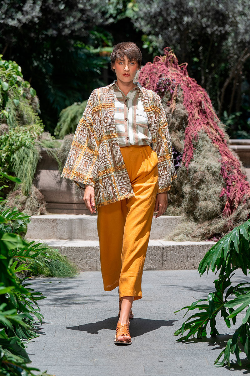 Pantalón Lino Amarillo